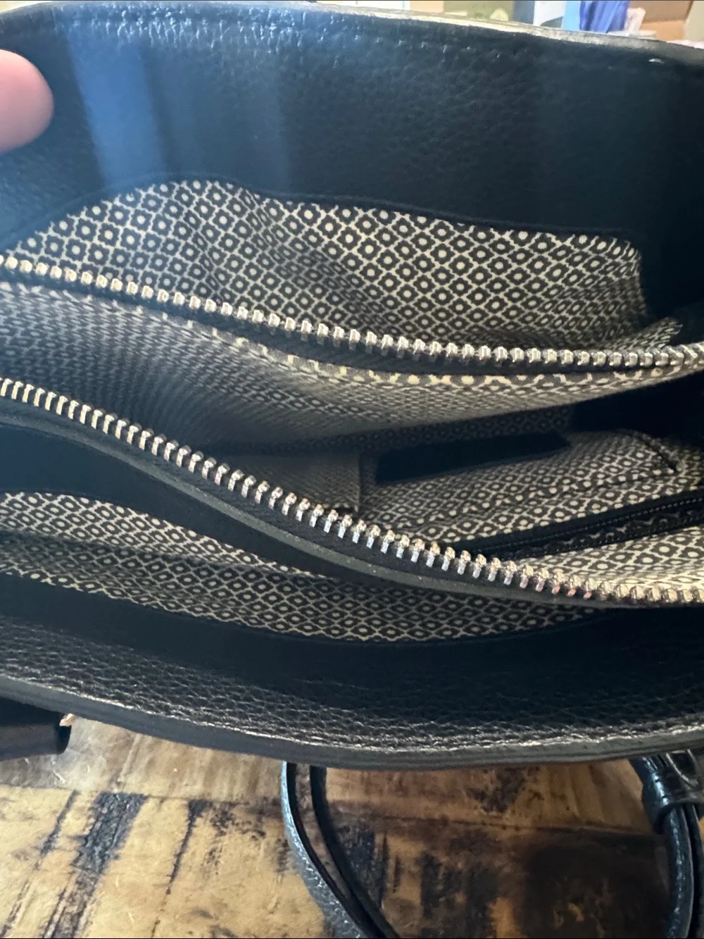 Brighton Black Studded Dome Satchel with Silver Accents